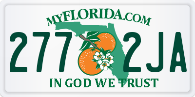 FL license plate 2772JA