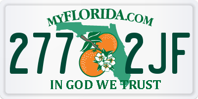 FL license plate 2772JF
