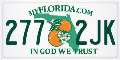 FL license plate 2772JK