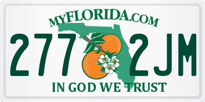 FL license plate 2772JM