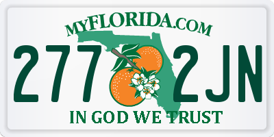 FL license plate 2772JN