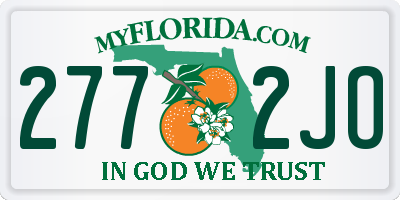 FL license plate 2772JO