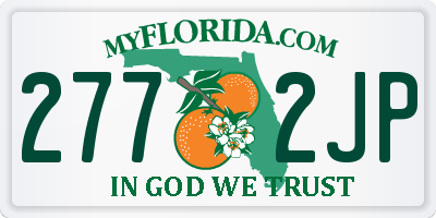 FL license plate 2772JP