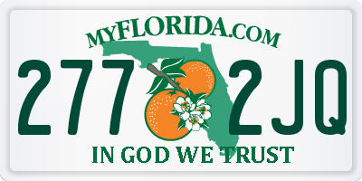 FL license plate 2772JQ