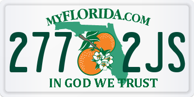 FL license plate 2772JS
