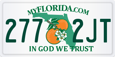 FL license plate 2772JT