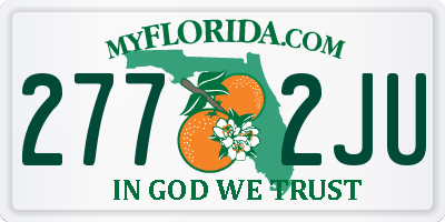 FL license plate 2772JU