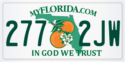 FL license plate 2772JW