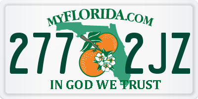 FL license plate 2772JZ
