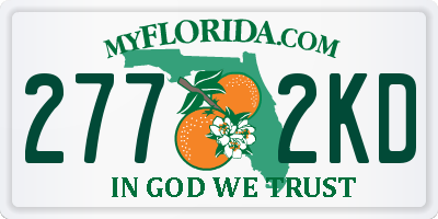 FL license plate 2772KD