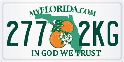 FL license plate 2772KG