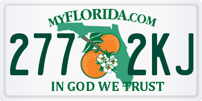 FL license plate 2772KJ