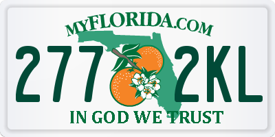FL license plate 2772KL