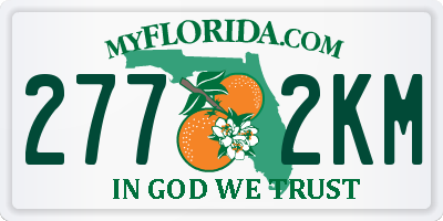 FL license plate 2772KM