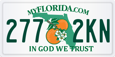 FL license plate 2772KN