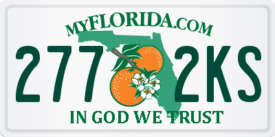 FL license plate 2772KS