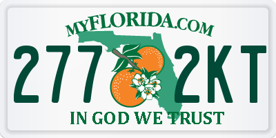 FL license plate 2772KT