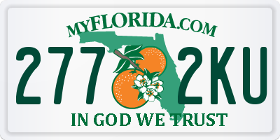 FL license plate 2772KU