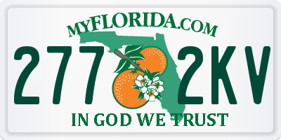 FL license plate 2772KV