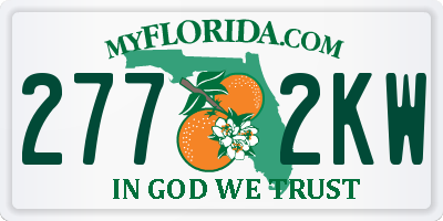 FL license plate 2772KW