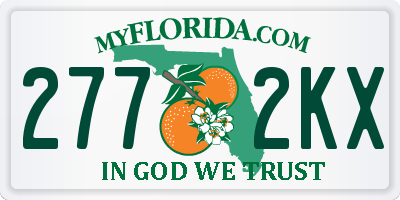FL license plate 2772KX