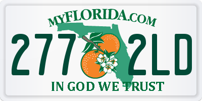FL license plate 2772LD