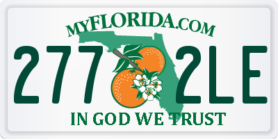 FL license plate 2772LE