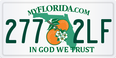 FL license plate 2772LF