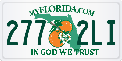 FL license plate 2772LI