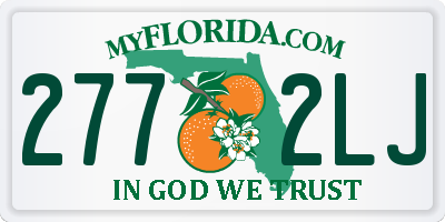 FL license plate 2772LJ
