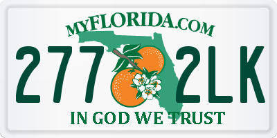 FL license plate 2772LK