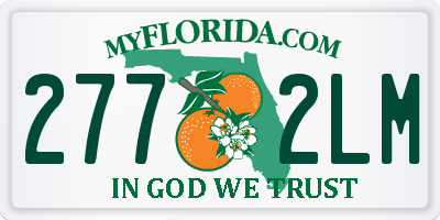 FL license plate 2772LM