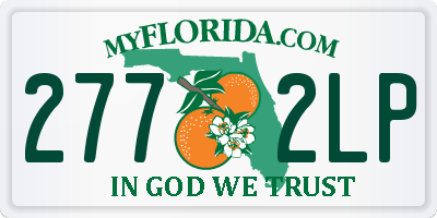 FL license plate 2772LP