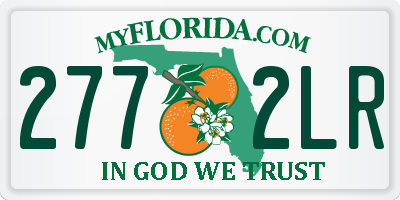 FL license plate 2772LR