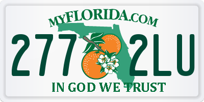 FL license plate 2772LU