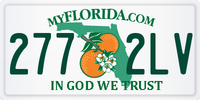 FL license plate 2772LV