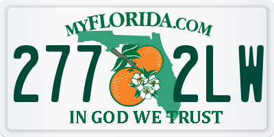 FL license plate 2772LW