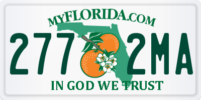 FL license plate 2772MA