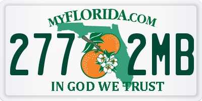 FL license plate 2772MB