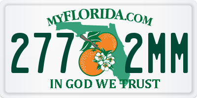 FL license plate 2772MM
