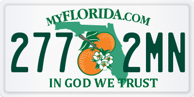 FL license plate 2772MN