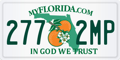 FL license plate 2772MP