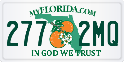 FL license plate 2772MQ