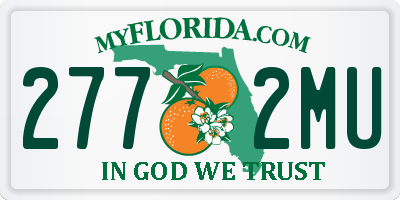 FL license plate 2772MU