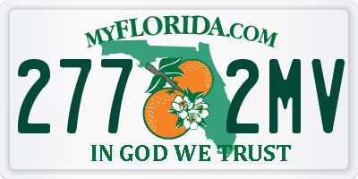 FL license plate 2772MV