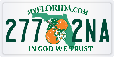 FL license plate 2772NA