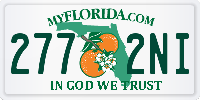FL license plate 2772NI