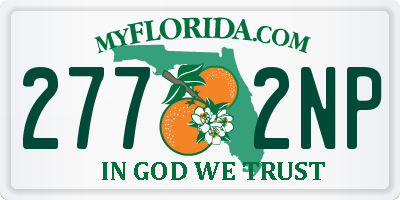 FL license plate 2772NP