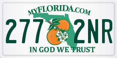 FL license plate 2772NR