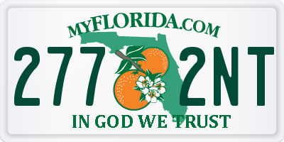 FL license plate 2772NT